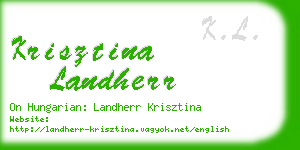 krisztina landherr business card